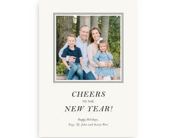 Christmas Photo Card | Printable Template, Preppy Christmas, Holiday Photo Card, Instant Download