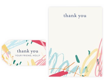 Art Party Thank You Notes and Gift Tags