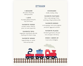 Birthday Train Milestone Poster | Chugga Chugga Two Two Birthday, Instant Download