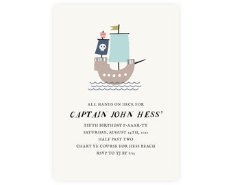 Pirate Birthday Invitation – Editable Template (Digital Download)