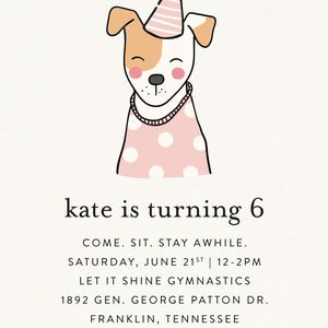 Puppy Party Invitation w/ Picture, Puppy Birthday Invitation, Puppy Birthday Party, Instant Download, Dog Birthday Party, Printable Template image 7