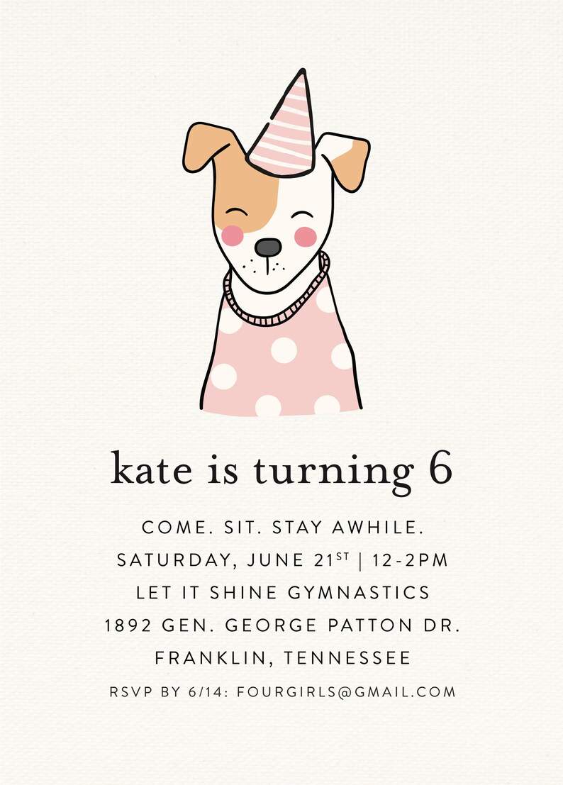 Puppy Party Invitation w/ Picture, Puppy Birthday Invitation, Puppy Birthday Party, Instant Download, Dog Birthday Party, Printable Template image 7