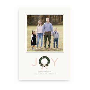 Classic Christmas Photo Card Timeless Holiday Photo Card, Instant Download image 1