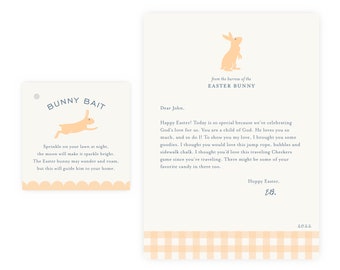 Easter Bunny Letter and Bunny Bait Tags | Easter Printable