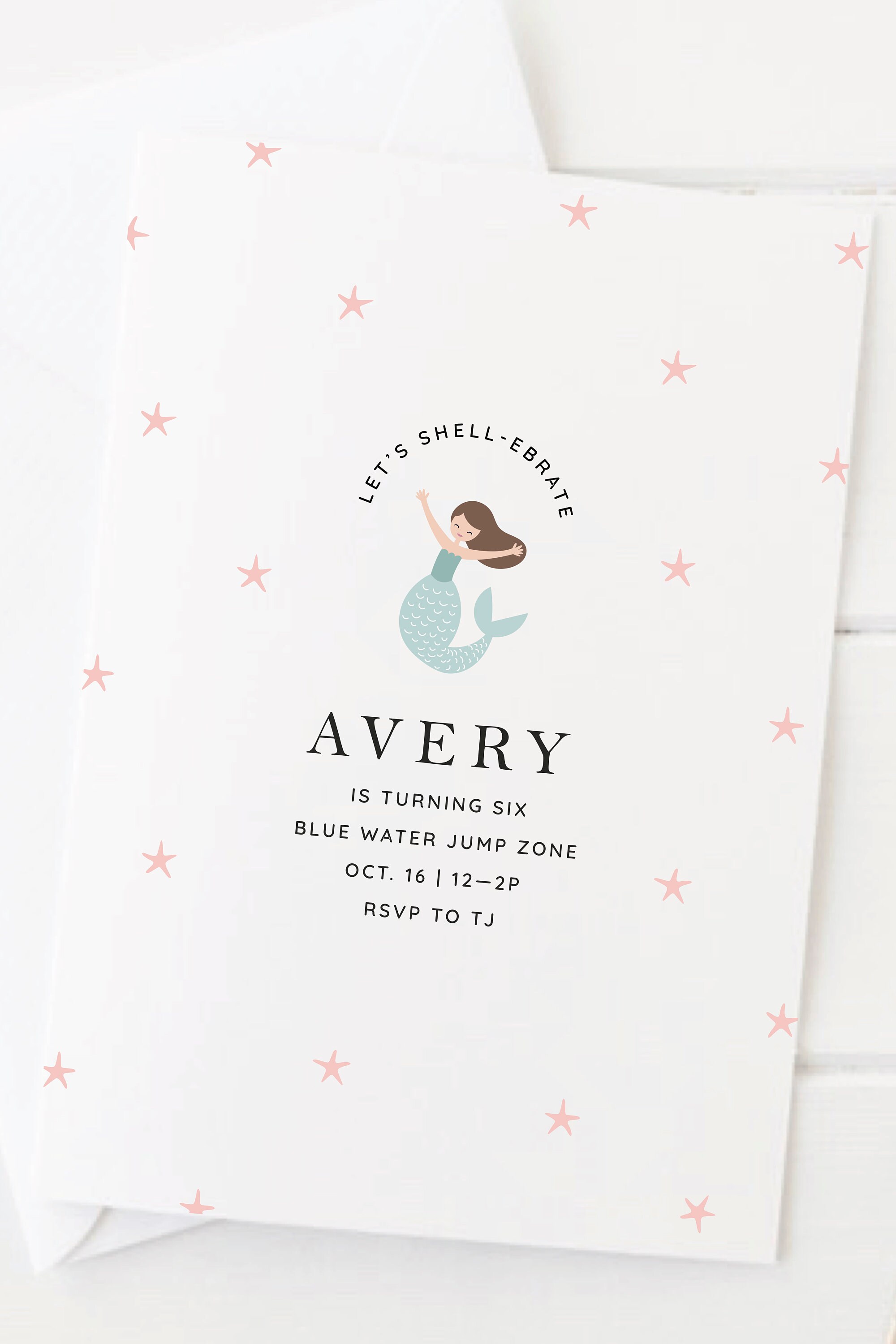 Printable Mermaid Birthday Invitation Instant Download - Etsy