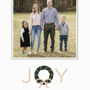 Classic Christmas Photo Card Timeless Holiday Photo Card, Instant Download image 2