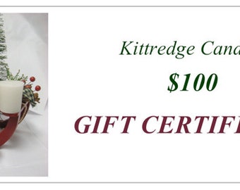 100 Dollar Gift Certificate