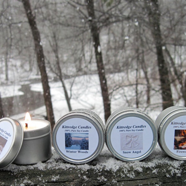 WINTER  SAMPLER (four 2-oz soy candles)