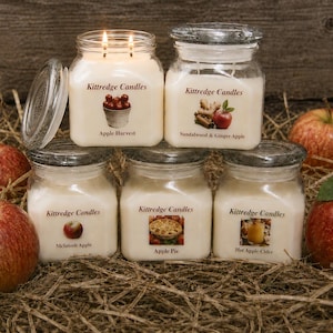 APPLE LOVERS COLLECTION - One 10-oz Soy Jar Candle image 1