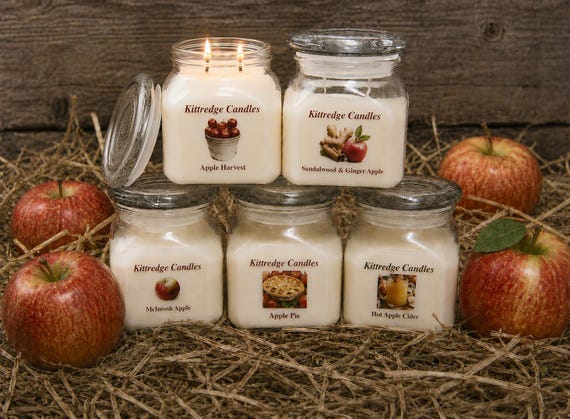 APPLE LOVERS COLLECTION - One 10-oz Soy Jar Candle