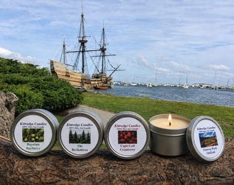 MASSACHUSETTS  SAMPLER (four 2-oz soy candles)