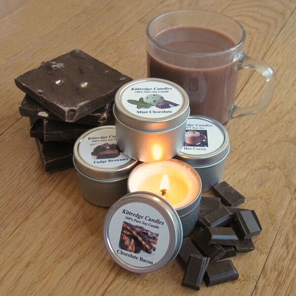 CHOCOLATE LOVERS SAMPLER (four 2-oz soy candles)