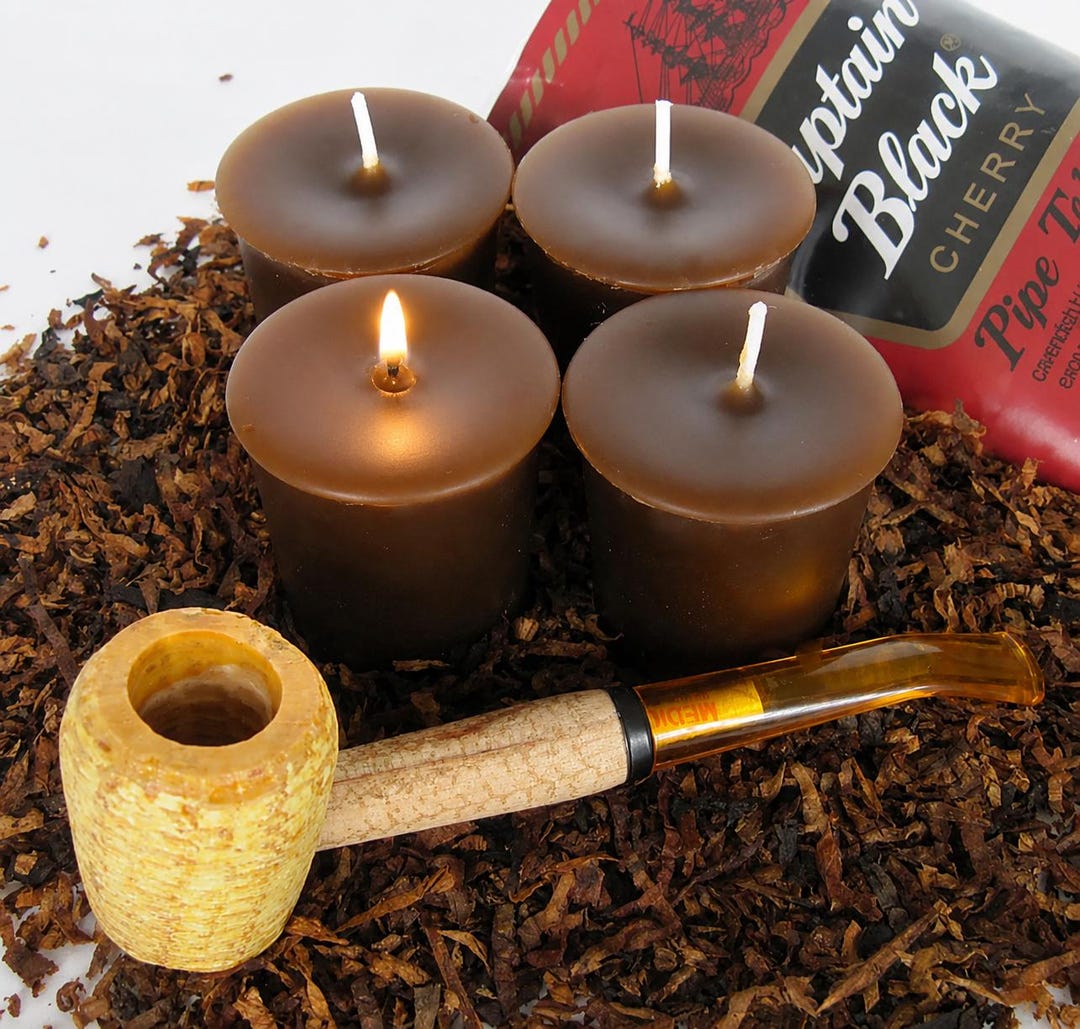 candle black cherry pipe tobacco CHERRY PIPE TOBACCO (4 Votives)