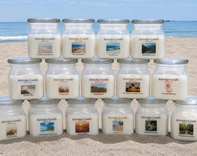 BEACH COLLECTION: One 10-oz Soy Jar Candle