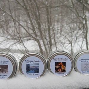 WINTER SAMPLER four 2-oz soy candles image 2