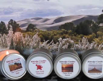 NEBRASKA  SAMPLER (four 2-oz soy candles)