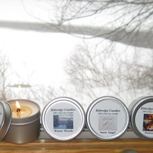 WINTER SAMPLER four 2-oz soy candles image 3