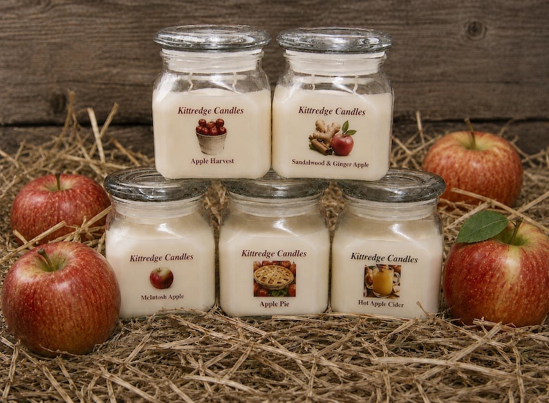 APPLE LOVERS COLLECTION - One 10-oz Soy Jar Candle image 2