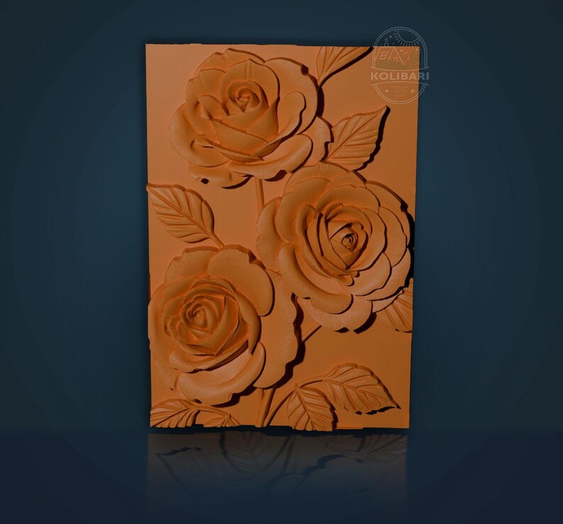 Roses 3D STL Model: CNC Router Engraver File (digital Download) - Etsy