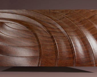 Waves 3D STL Model: CNC Router Wood Art (Digital File)