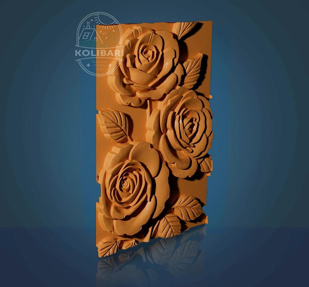 Roses 3D STL Model: CNC Router Engraver File (digital Download) - Etsy