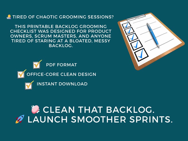 The Ultimate Backlog Grooming Checklist - Etsy
