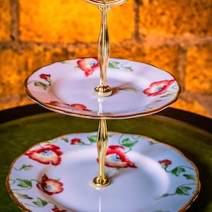 Royal Albert - 100 Years 1970s Poppy Two Tier Cake Stand