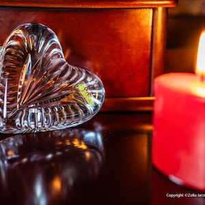 Galway Crystal Heart Shape Paperweight