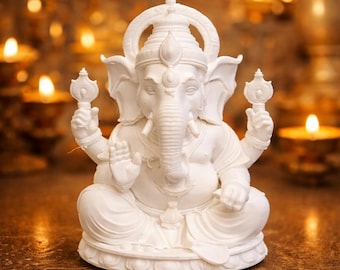 Ganesha Statue for Pooja Room | Ganesh Idol Hindu Home Decor | Ganpati Murti | Diwali Housewarming Gift | Made in Canada