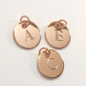 Initial disc charm Coin disc charm Personalized disc Custom Initial charm image 2