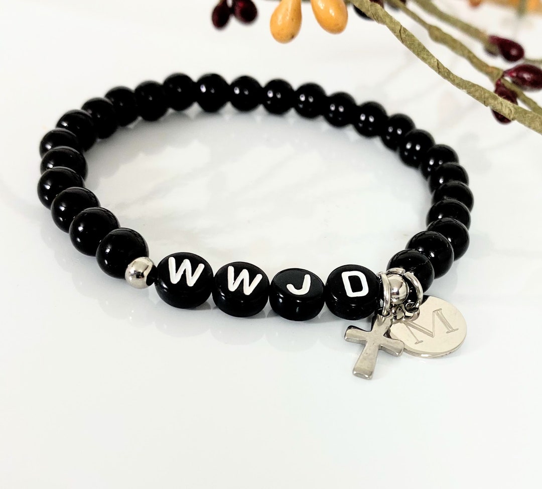WWJD Bead Bracelet, What Would Jesus Do, Religious Bracelet