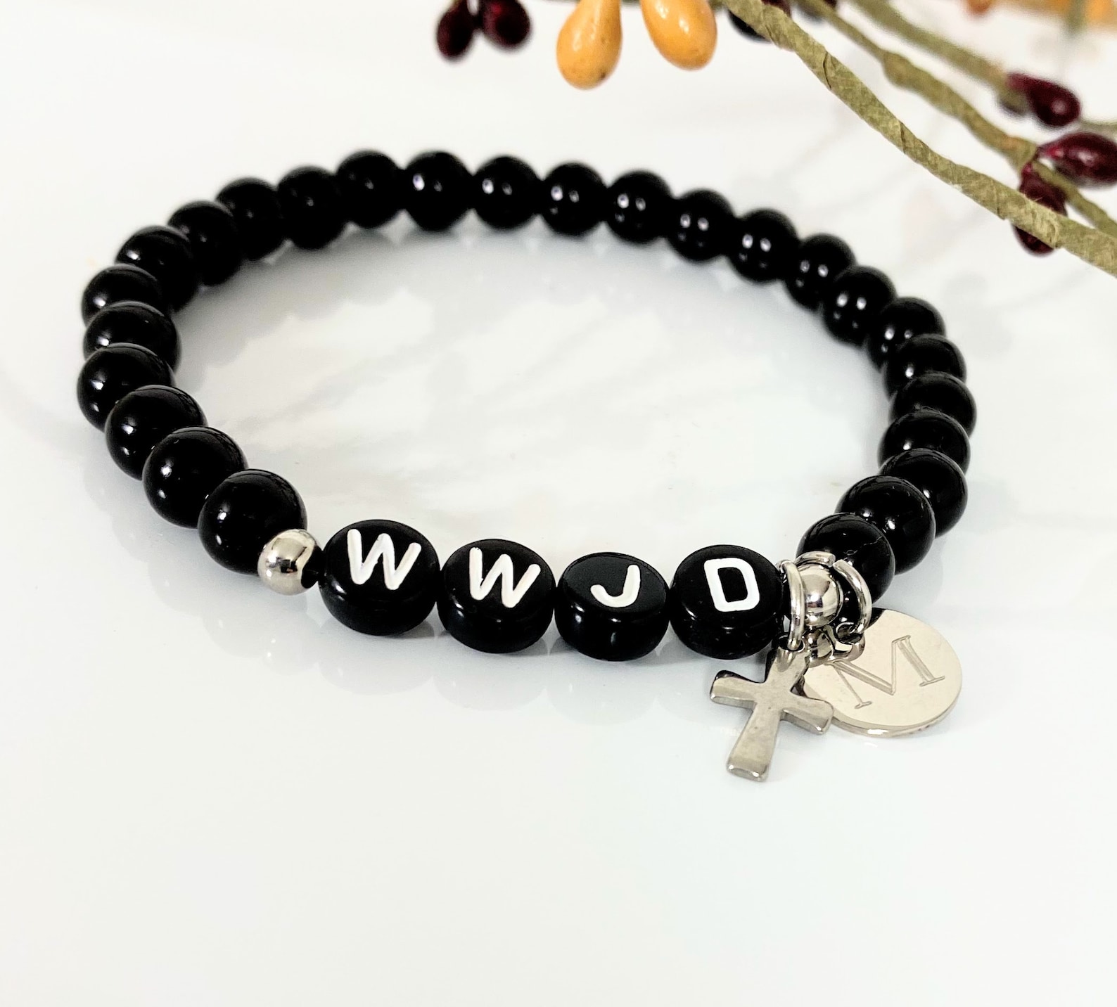 WWJD Bead Bracelet What Would Jesus Do Religious Bracelet - Etsy
