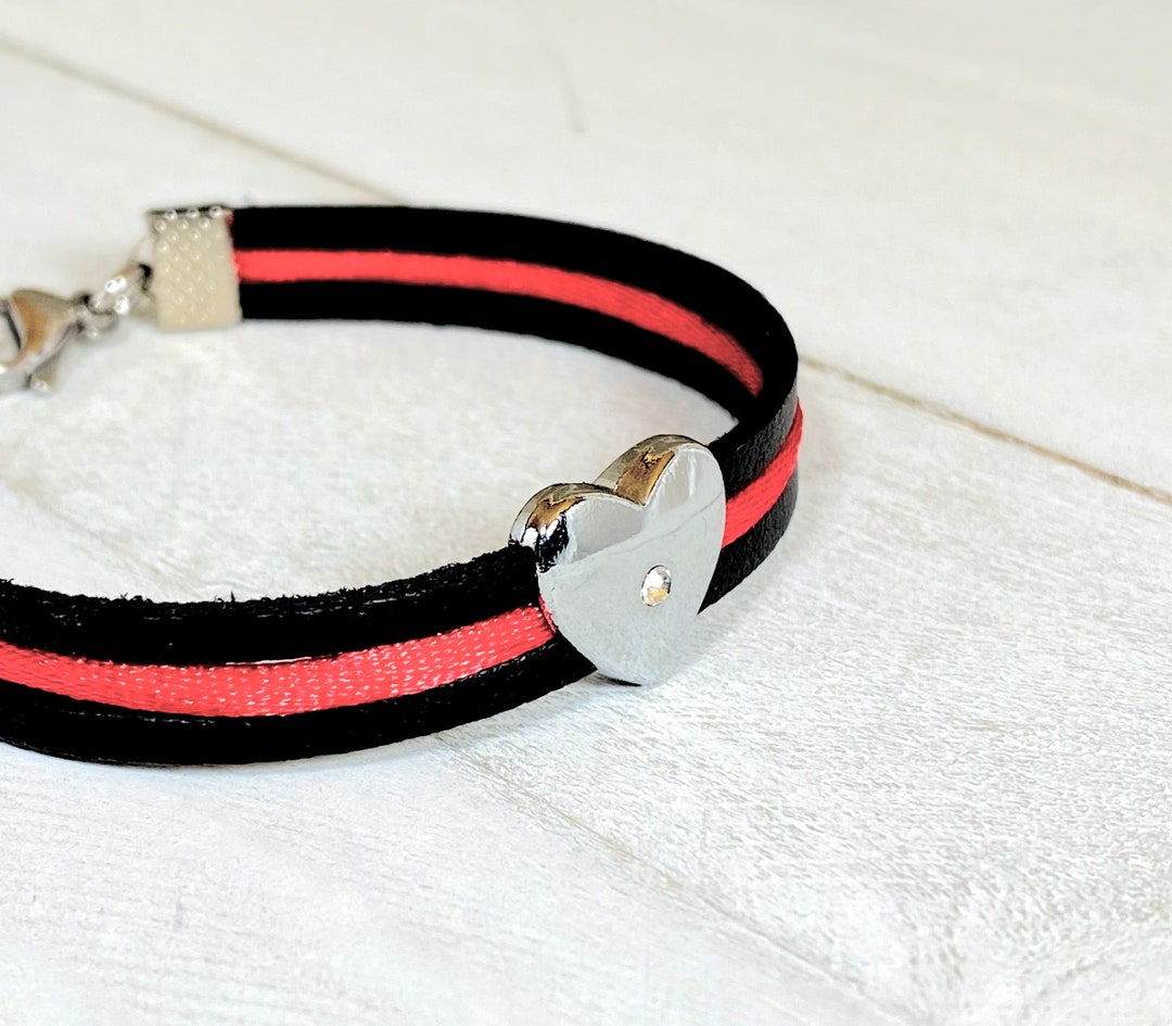 Thin Red Line Bracelet Firefighter Bracelet Firefighter Mom Etsy