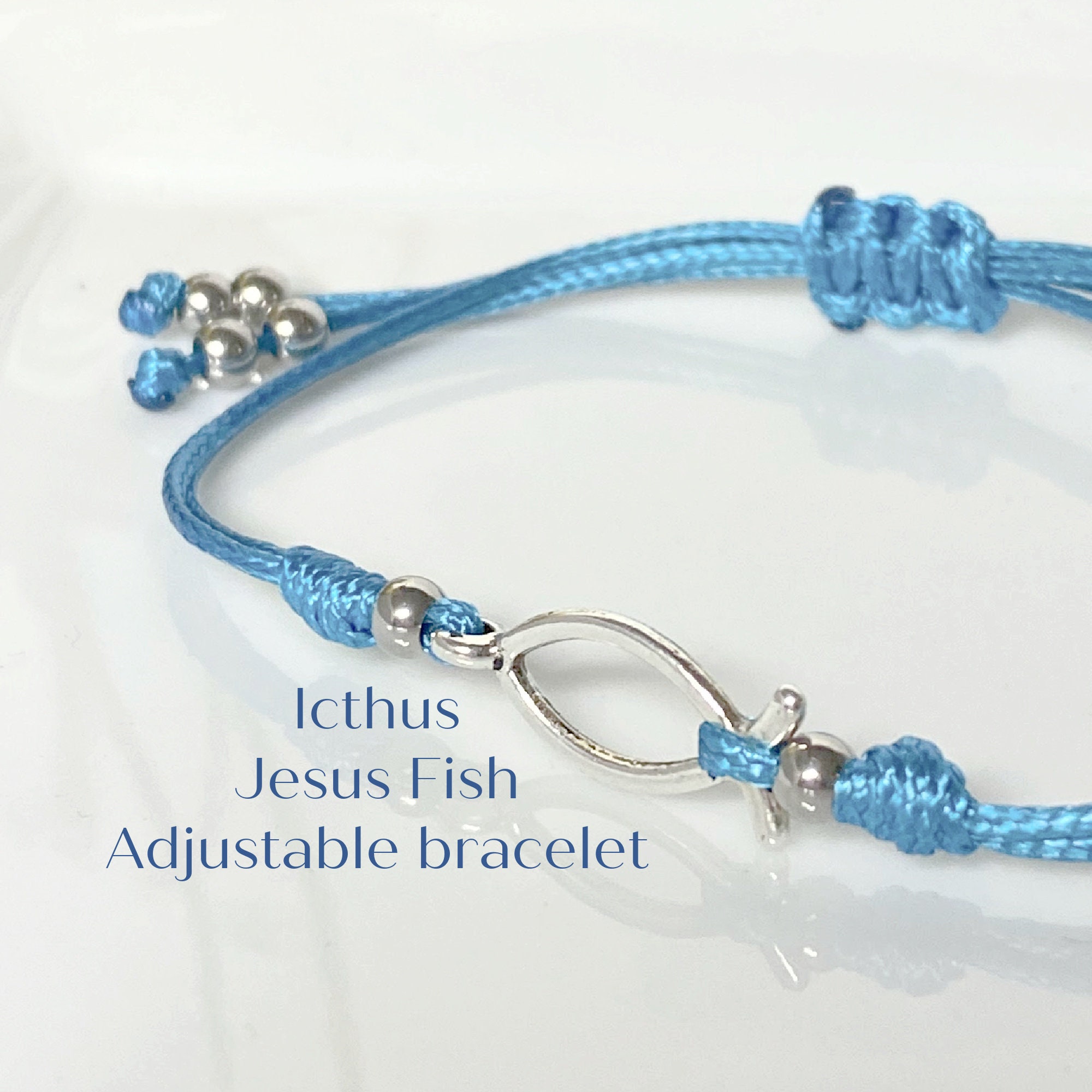 Ichthus Bracelet Christian Fish Bracelet Jesus Fish Bracelet Confirmation Gift Fisher of Men Religious Jewelry Baptism Gift Etsy
