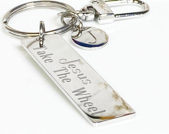 Jezus neemt het stuur Religieus Sleutelhanger Christelijk Cadeau nieuwe bestuurder bevestiging doopcadeau