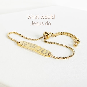 WWJD bracelet, WWJD jewelry, What would Jesus do, Confirmation gift, Religious jewelry, Christian bracelet, Baptism gift, Best friend gift