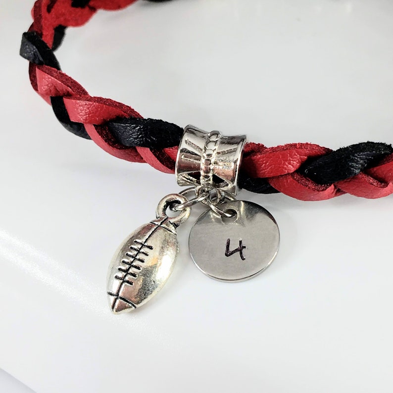Football bracelet Sports jewelry Charm bracelet Friendship Etsy