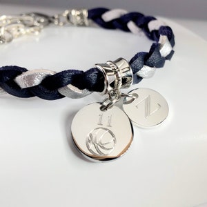 Basketball Leather Bracelet, Team Sport Jewelry, Personalized Jewelry, I Love Basketball, Basketball Gift