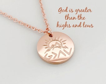 God is Greater Necklace, Religious Gift, Christian Jewelry