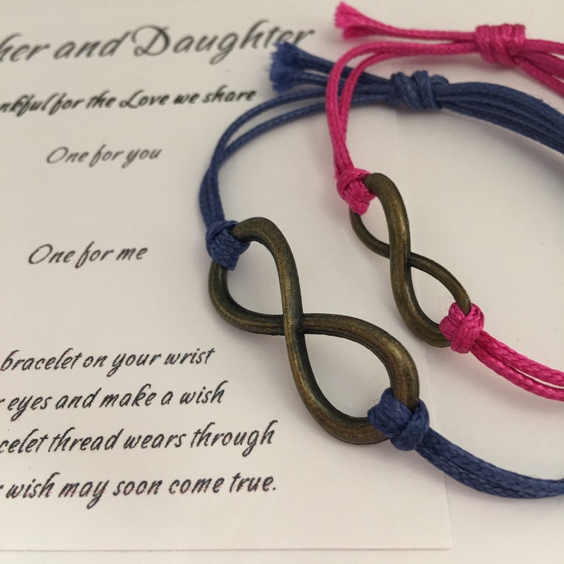 Father daughter gift,Infinity bracelets,Father/'s day gift,Gift for Dad,Daddy and me,Gifts and mementos,Bracelets,Jewelry,Wish bracelet,gift