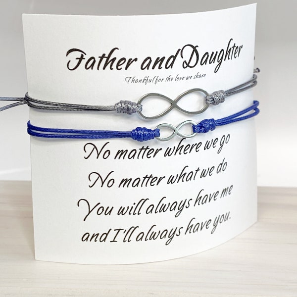 Father daughter matching infinity bracelets, Father daughter bracelet set, Daddy and me matching bracelets, Daddy and daughter bracelets
