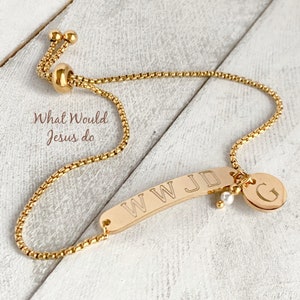 WWJD bracelet, WWJD jewelry, What would Jesus do, Confirmation gift, Religious jewelry, Christian bracelet, Baptism gift, Best friend gift