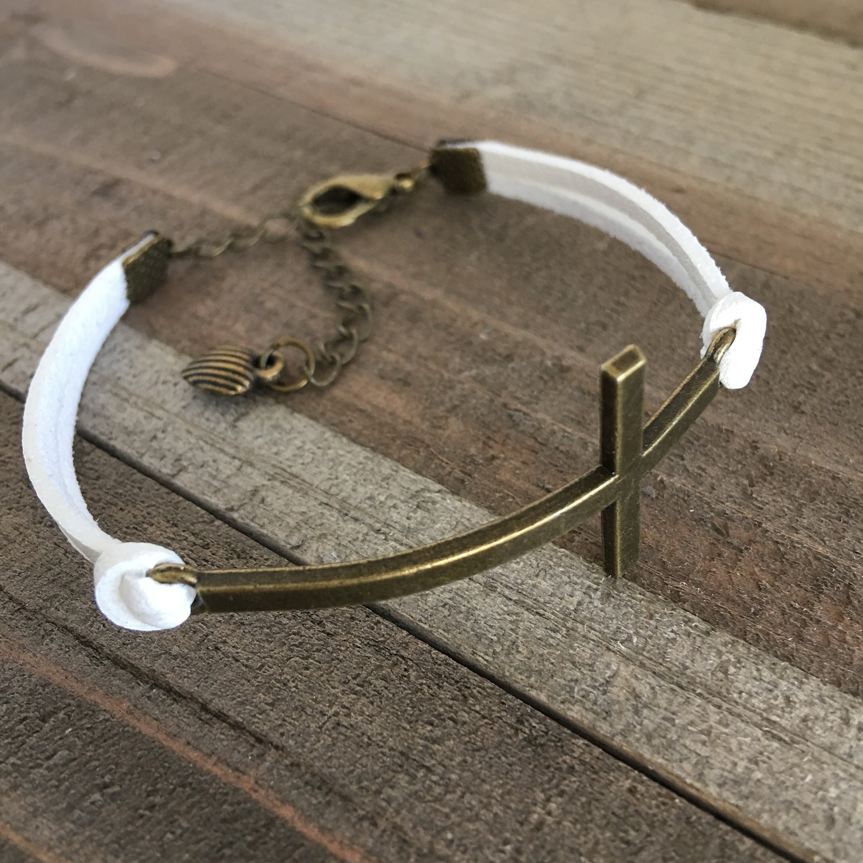 Cross leather bracelet for women Leather Cross bracelet for Etsy