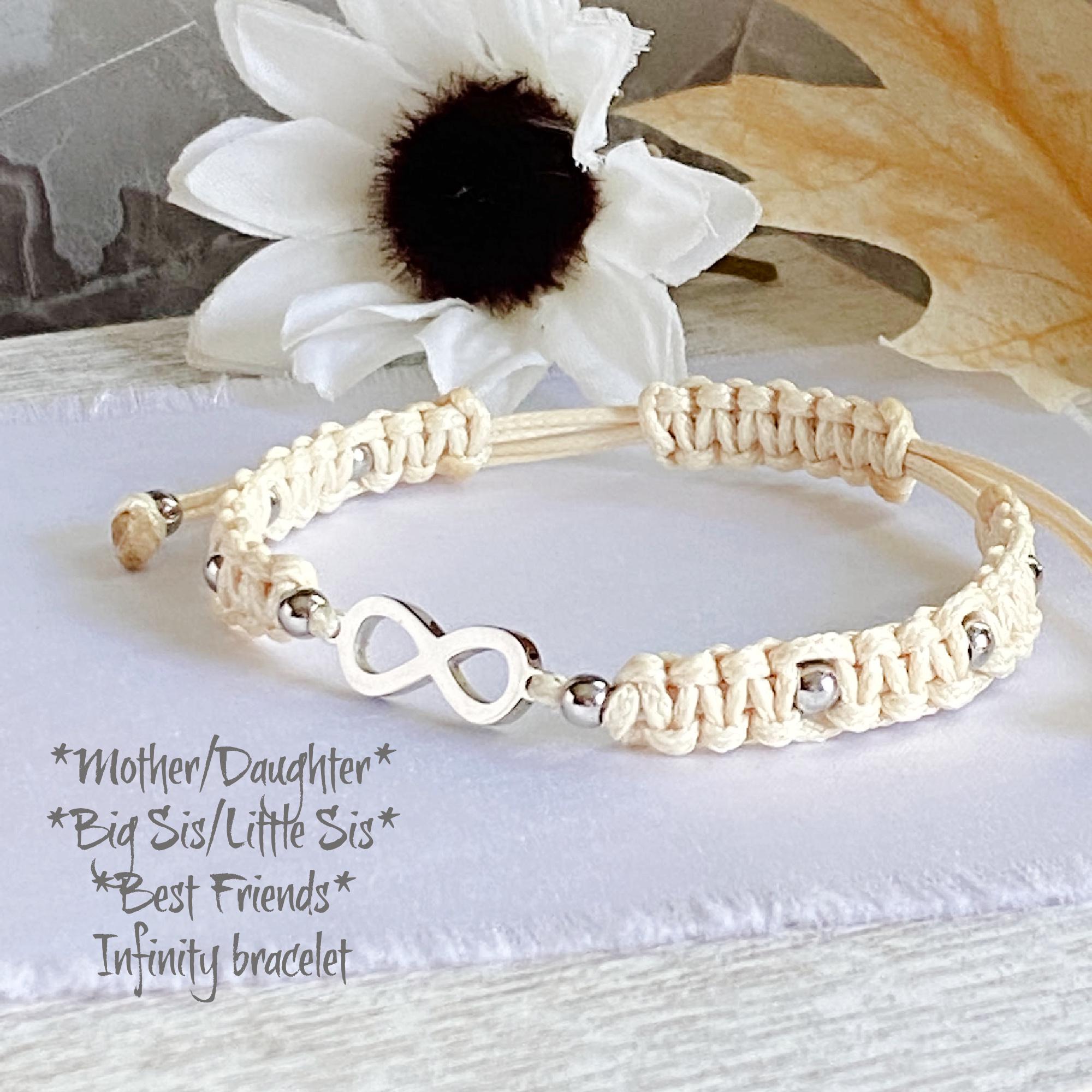 Infinity Bracelet, Macrame Bracelet, Woven Bracelet, Mother