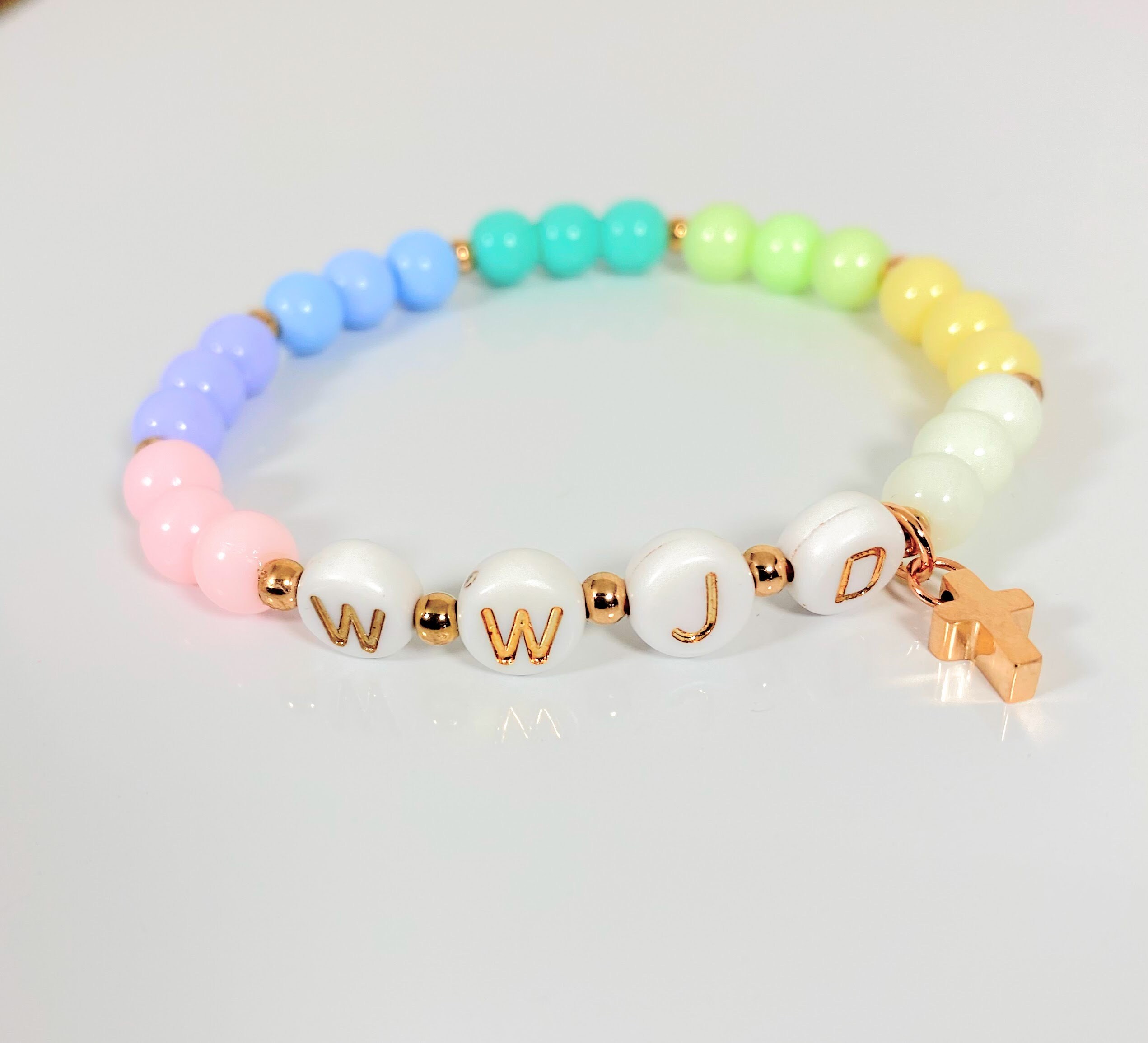 WWJD Bead Bracelet What Would Jesus Do Religious Bracelet Etsy