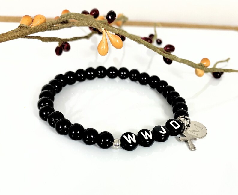 WWJD Bead Bracelet What Would Jesus Do Religious Bracelet Etsy