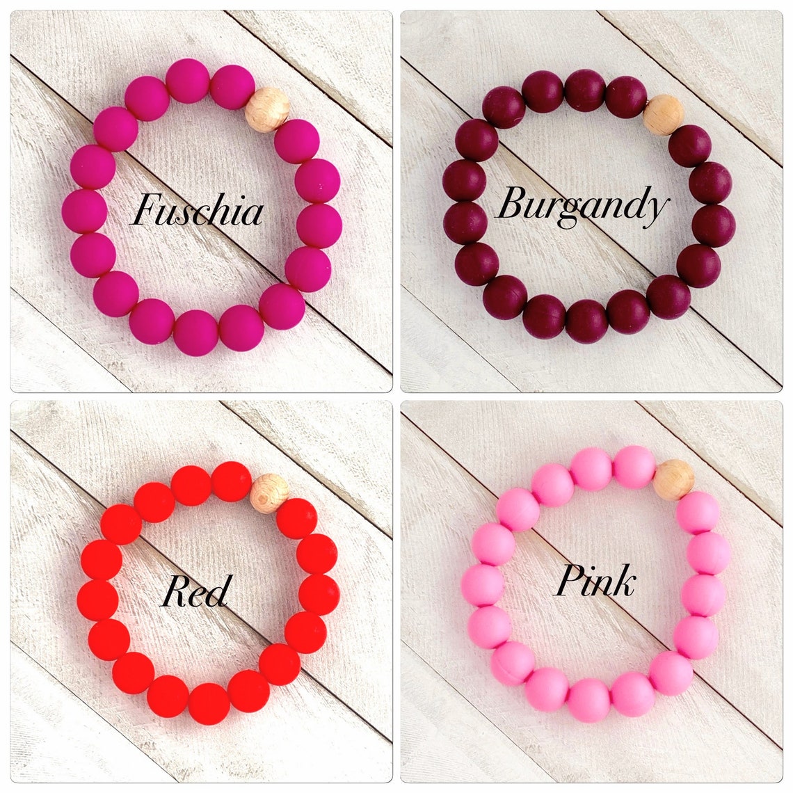Stretchy Silicone Bracelet Keychain Silicone Key Ring Beaded Etsy