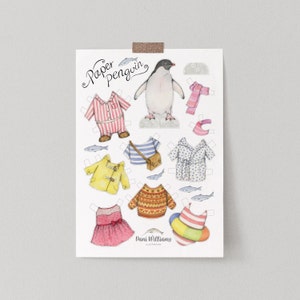 Penguin paper doll