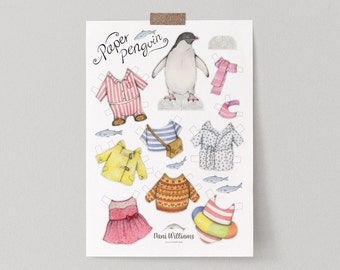 Penguin paper doll