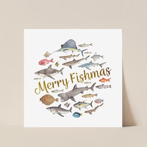 Merry Fishmas fish Christmas card
